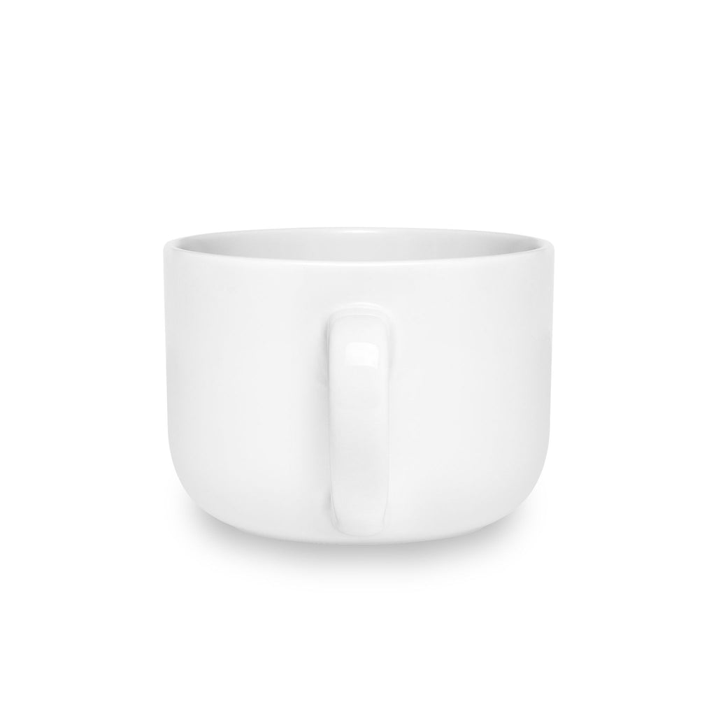 White Ceramic Latte Mug, 25oz