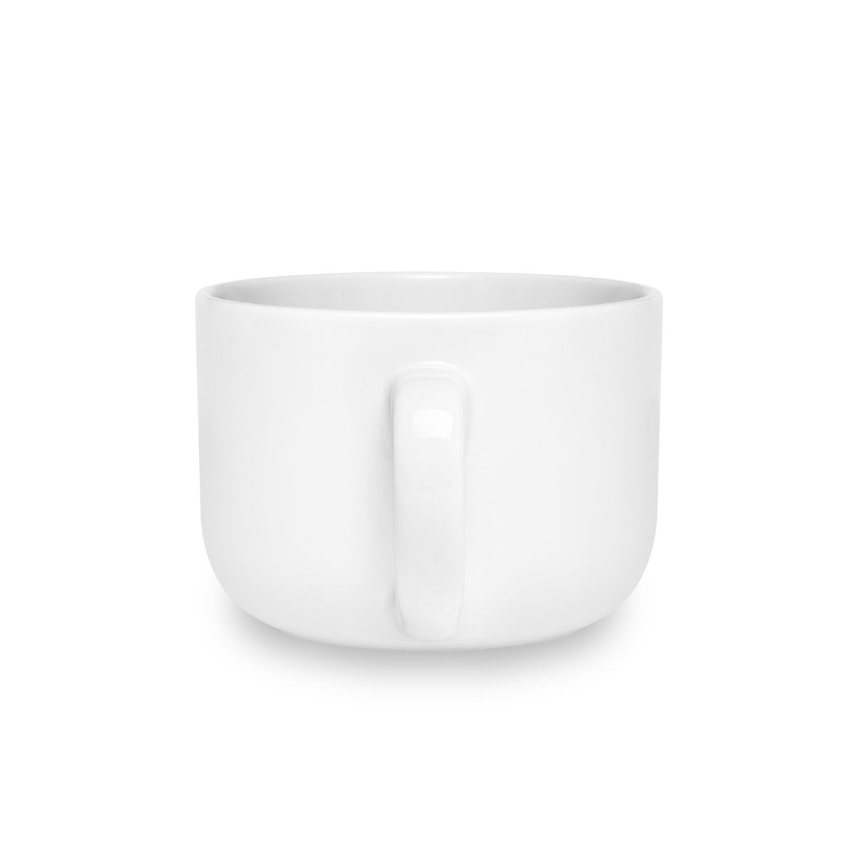 White Ceramic Latte Mug, 25oz