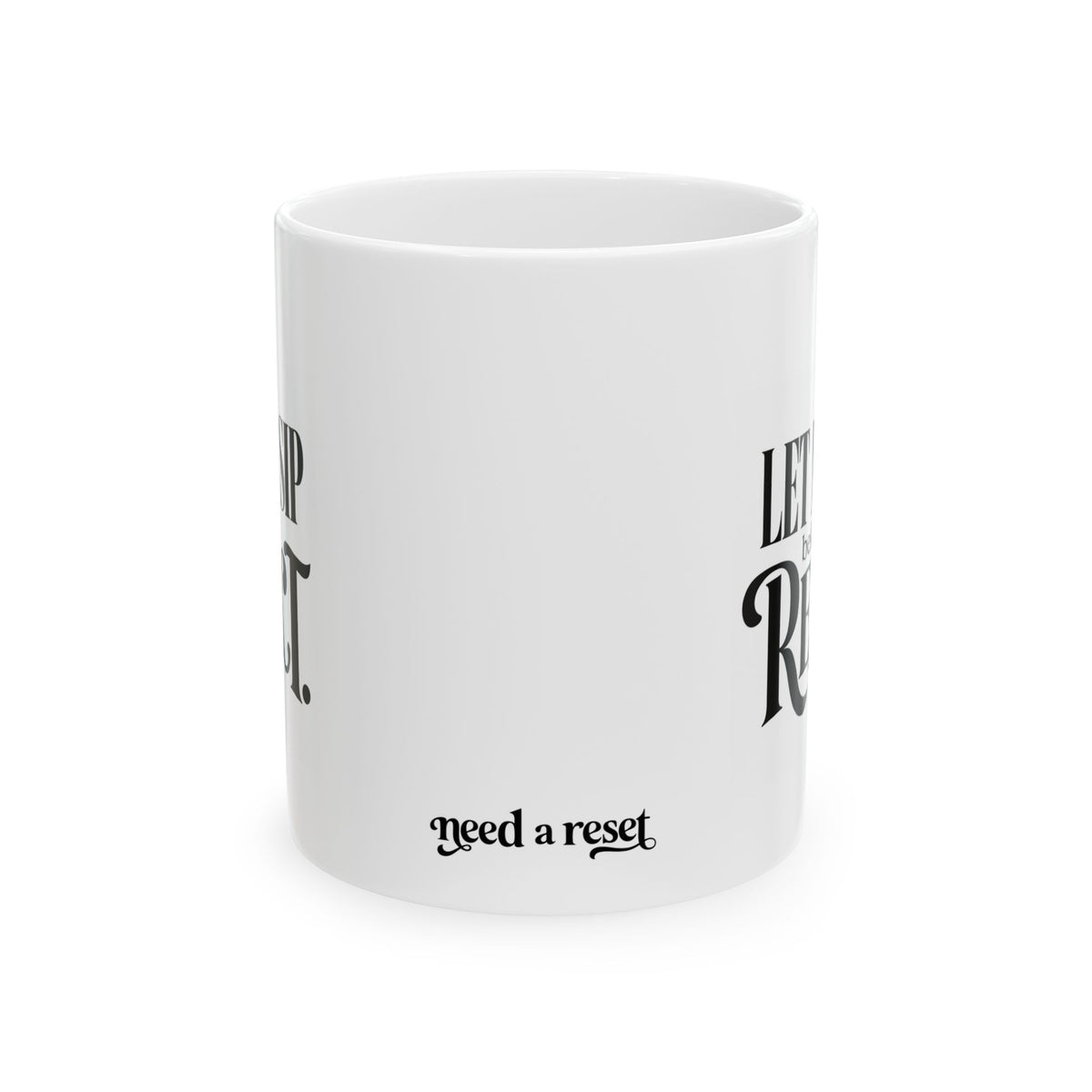 "Let me Sip before I React" Ceramic Mug, (11oz, 15oz)