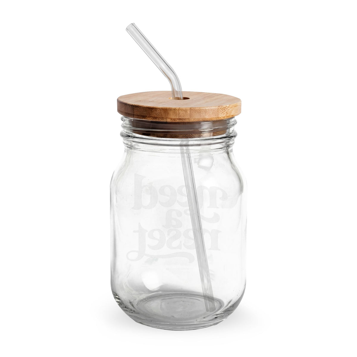 Sipper Glass with Straw, 16oz (Engraving)