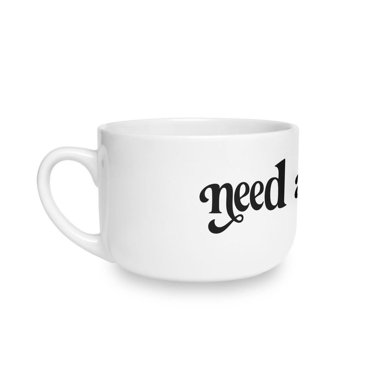 White Ceramic Latte Mug, 25oz