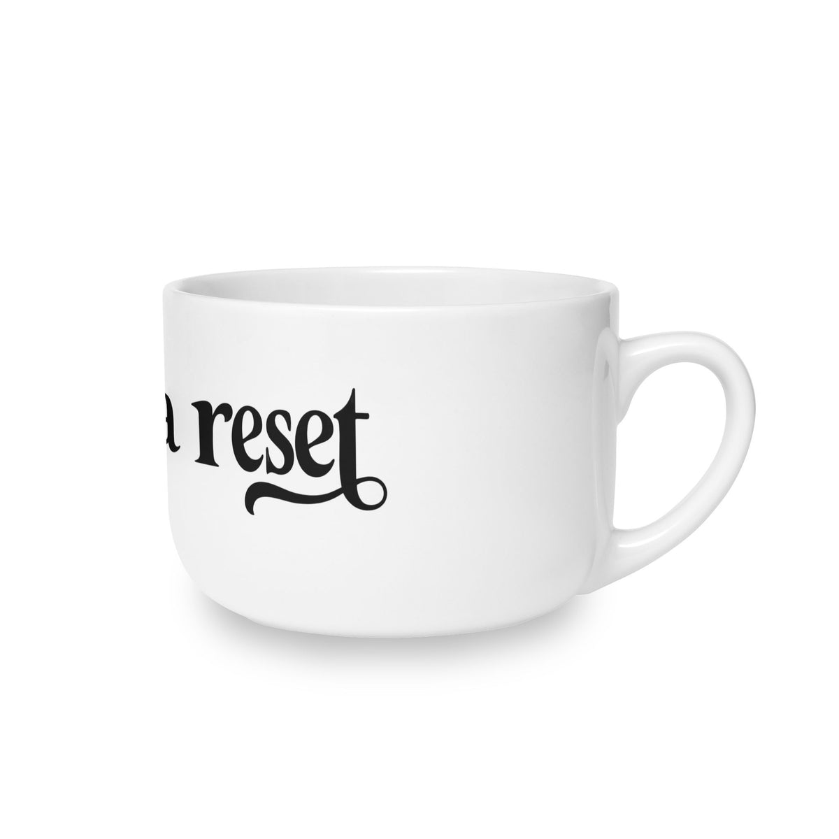 White Ceramic Latte Mug, 25oz